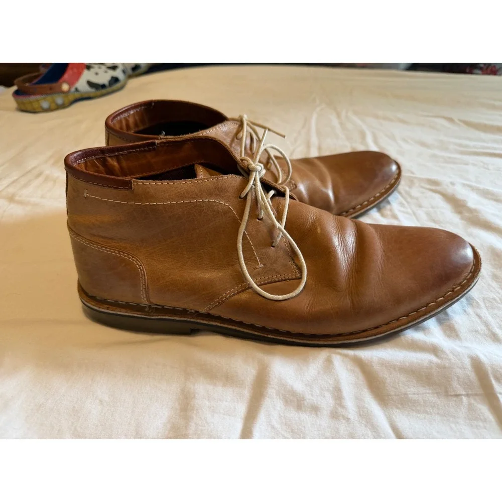 Steve Madden Hestonn 217 Tan Leather Chukka Boots Mens 11.5 Ankle Desert Boots